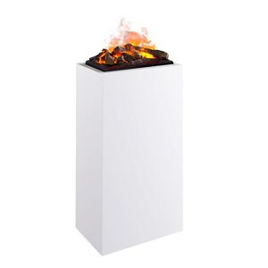 Elektro-Standkamin 'Ikaros' weiß Optimyst-LED-Flammenillusion Wassernebel 360° Flammen-Blick hoch 47 x 91 x 30 cm