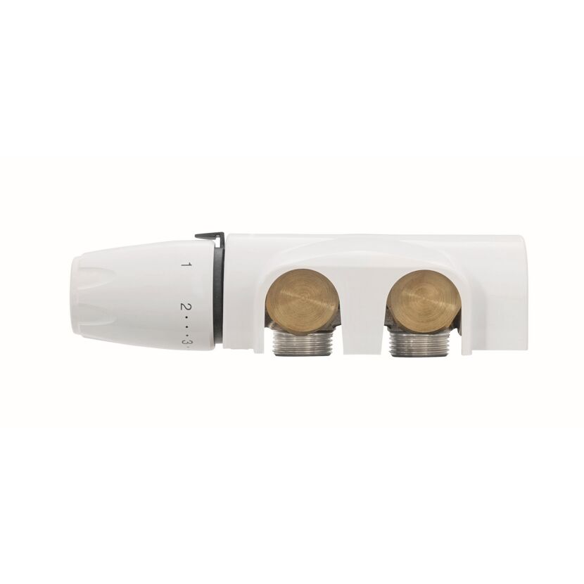 Weißer Heizkörperthermostat