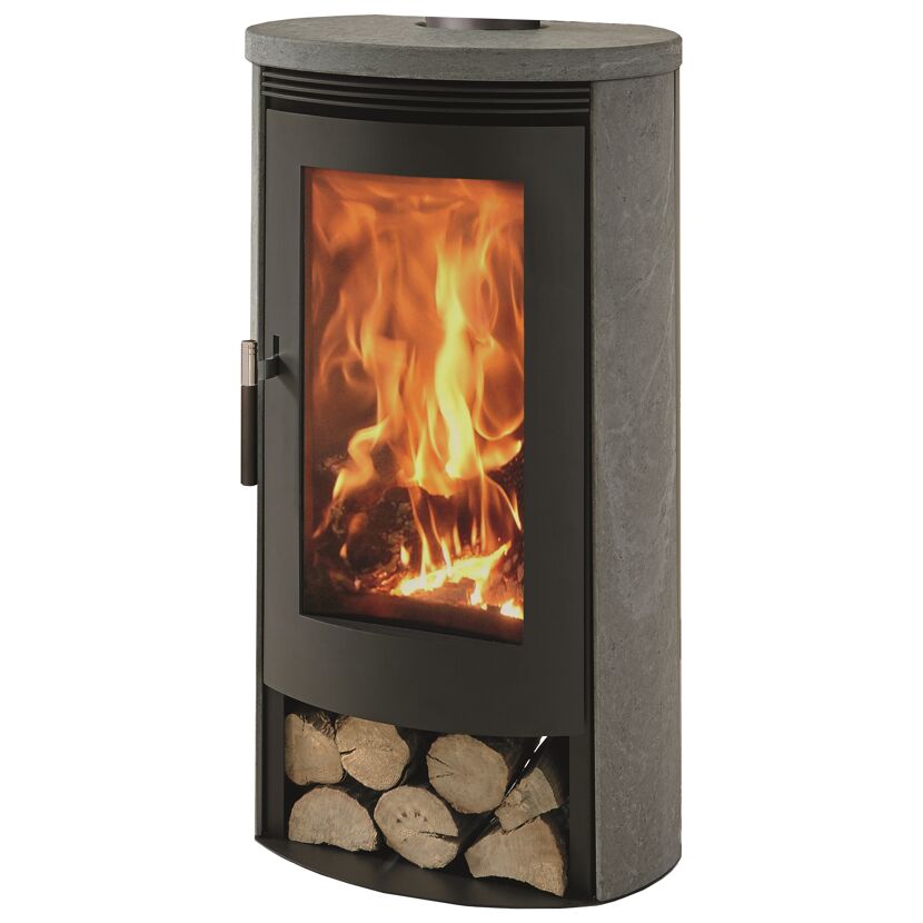 Kaminofen 'Baia Soap' schwarz/metallic 8 kW