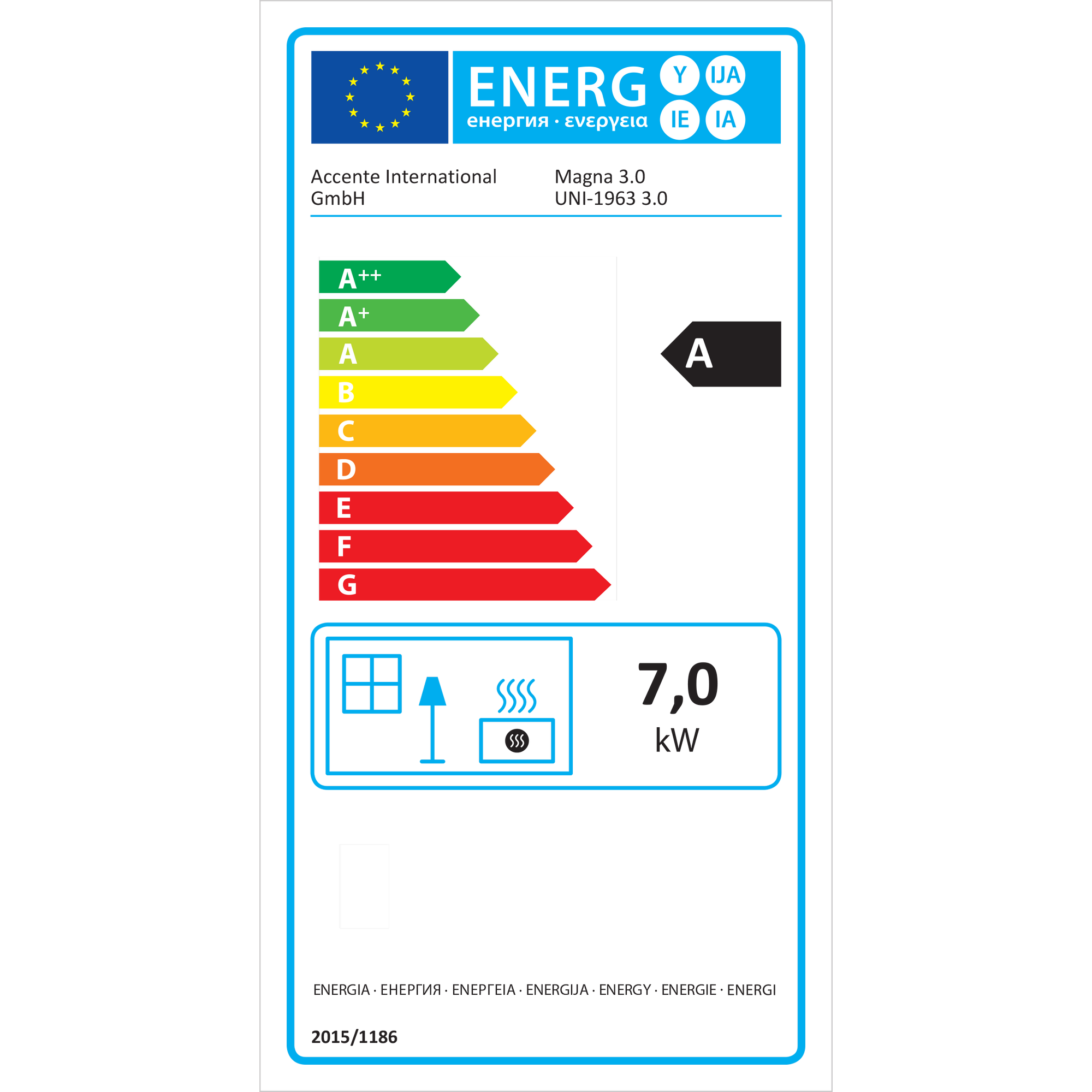 Kaminofen 'Magna 3.0' Stahl schwarz 7 kW + product picture