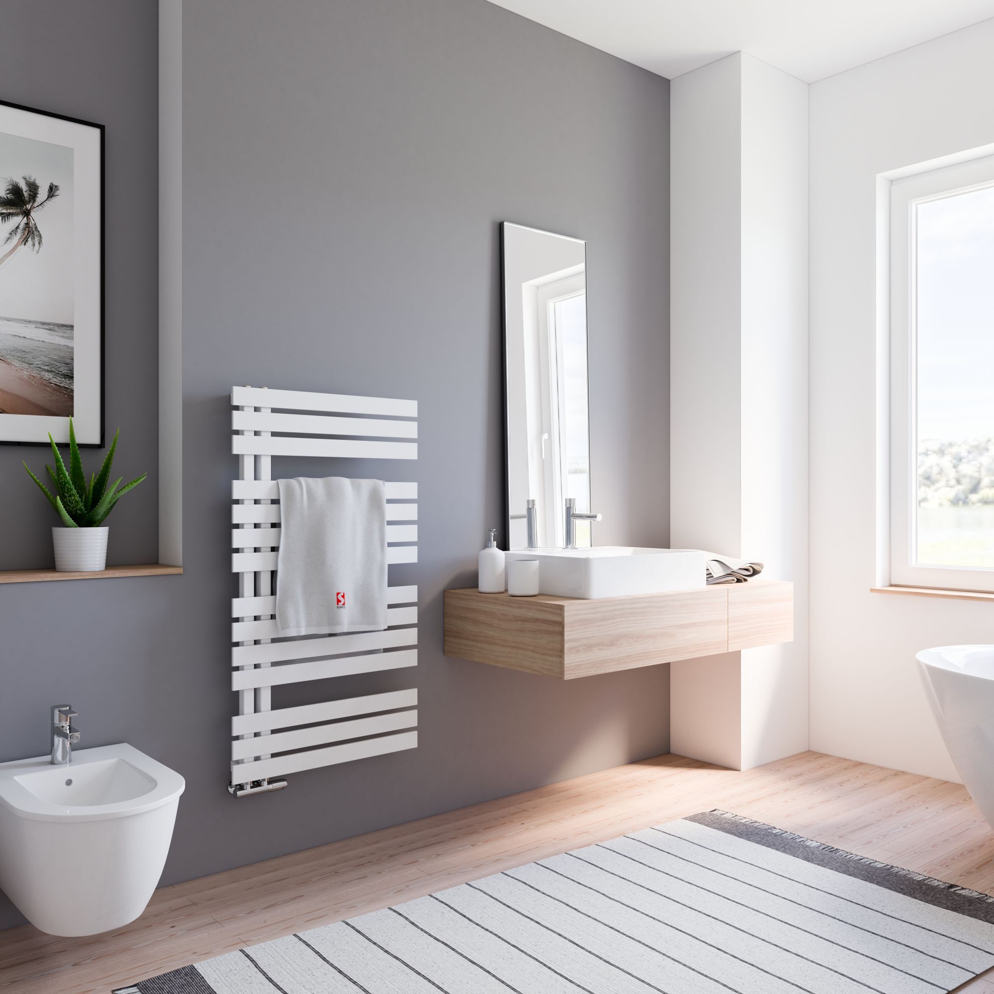 Modernes Badezimmer mit Handtuchheizkörper