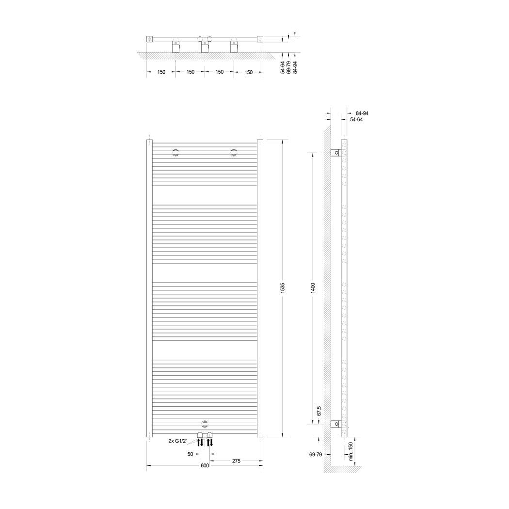 Technische Zeichnung Designheizkörper