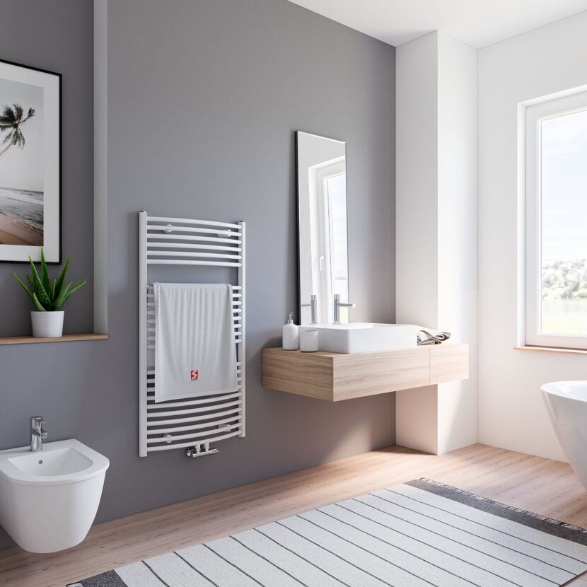 Modernes Badezimmer mit Handtuchheizkörper