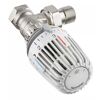 Eck-Thermostatventil-Set 1/2" vernickelt