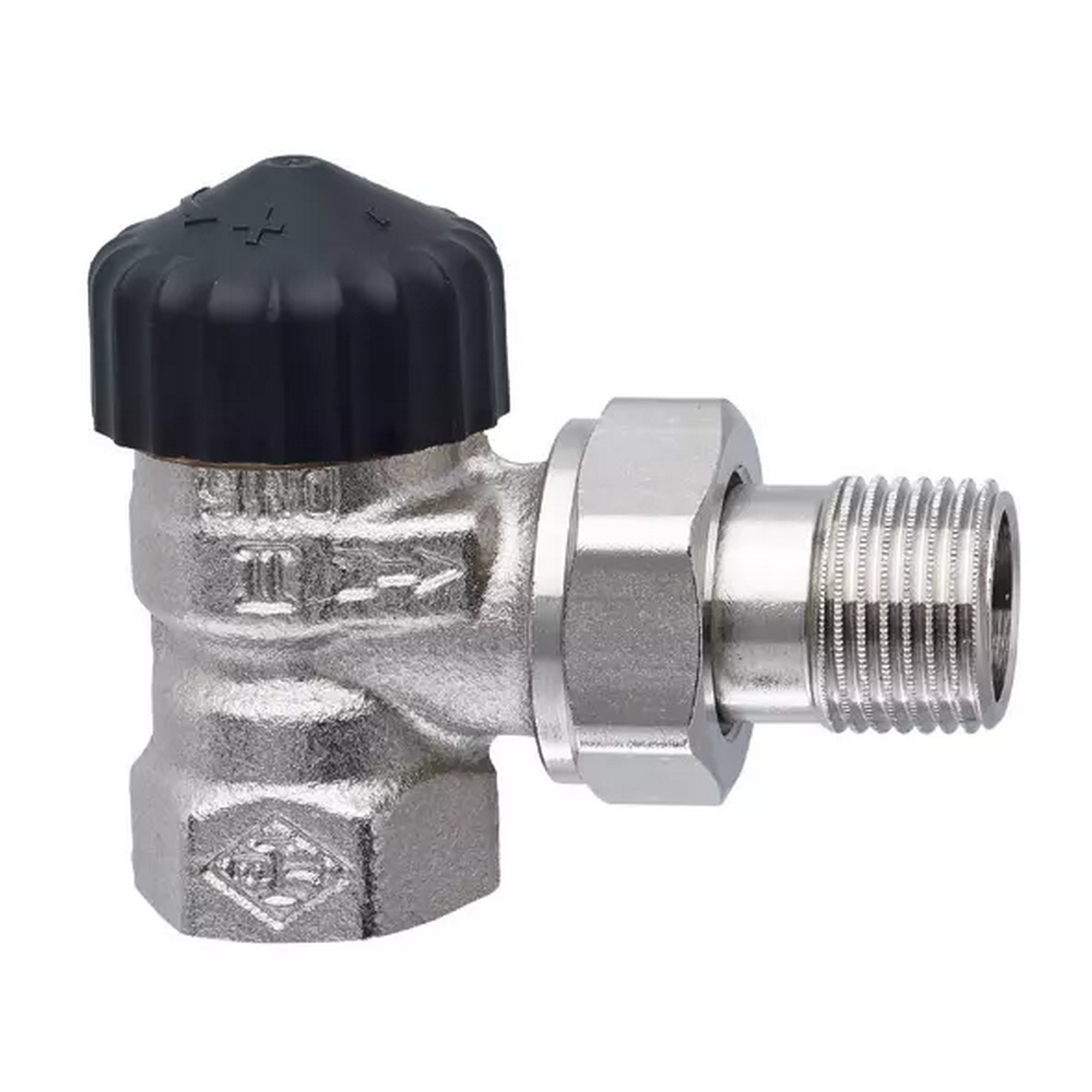 Eck-Thermostatventil-Set 1/2" vernickelt