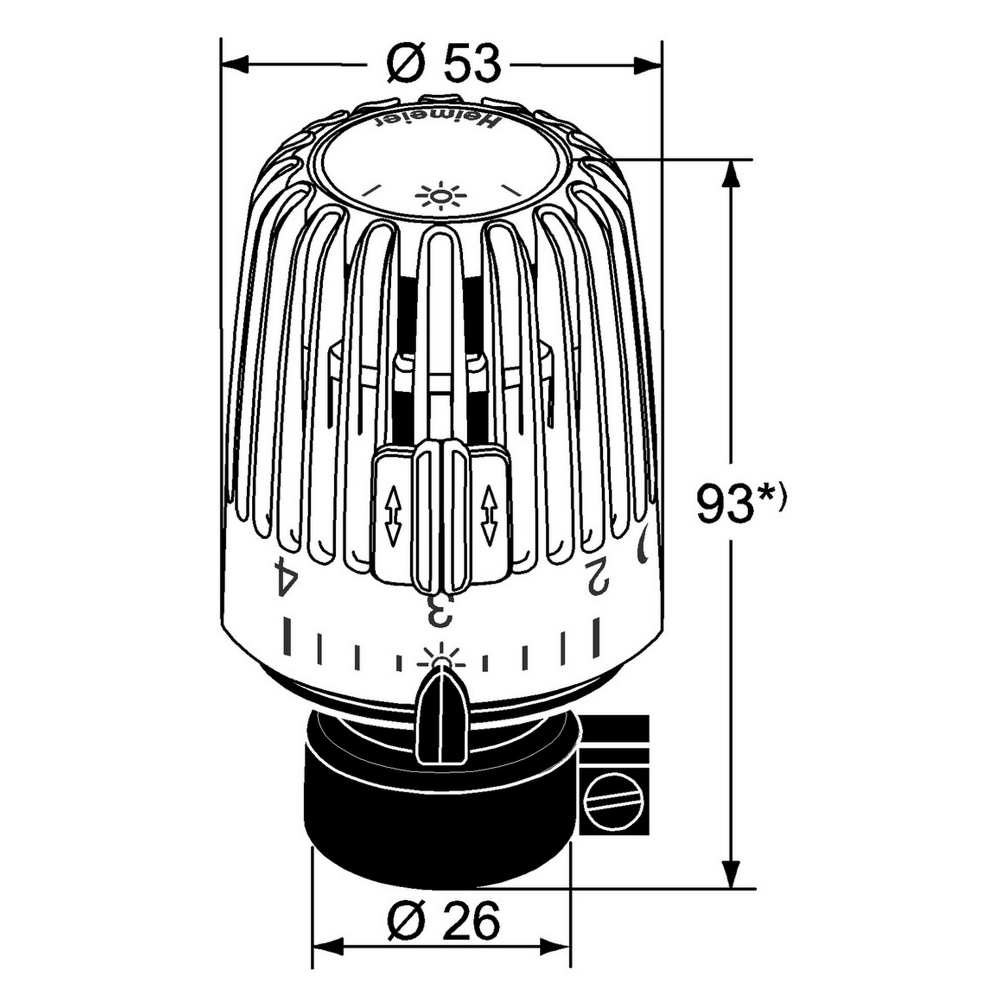 Thermostatkopf 3/4 Zoll