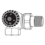 Thermostat-Eck-Ventilunterteil 1/2 Zoll