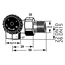 Thermostat-Eck-Ventilunterteil 1/2 Zoll