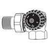 Thermostat-Eck-Ventilunterteil 1/2 Zoll