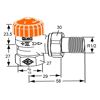 Thermostat-Eck-Ventilunterteil 'Eclipse' 1/2 Zoll