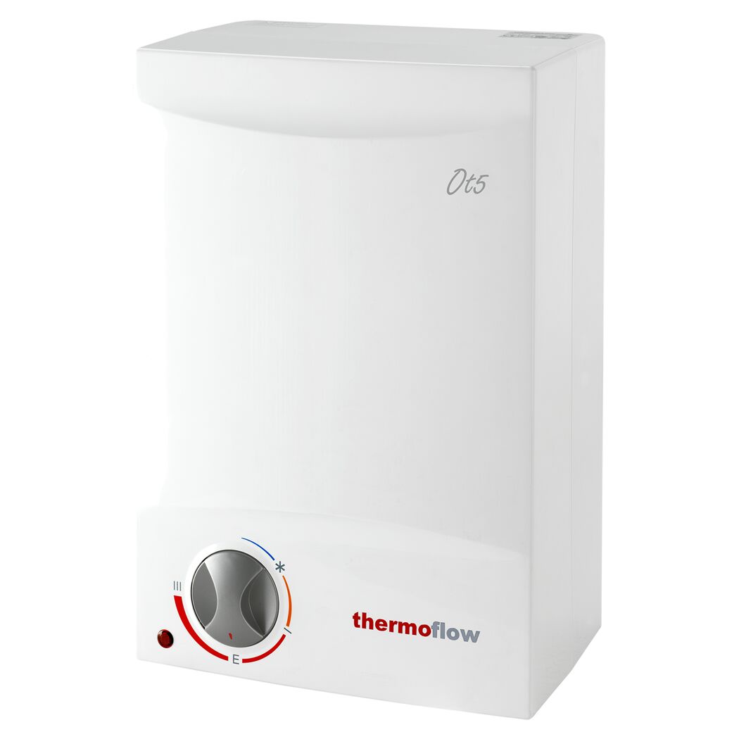 Weißer THERMOFLOW Obertischspeicher