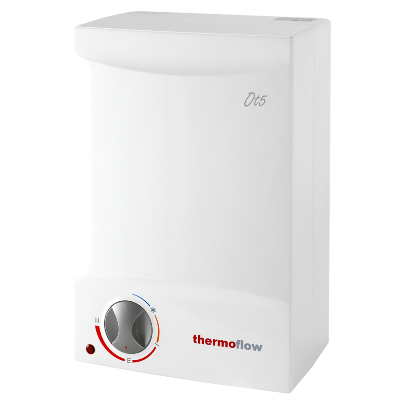 Weißer THERMOFLOW Obertischspeicher