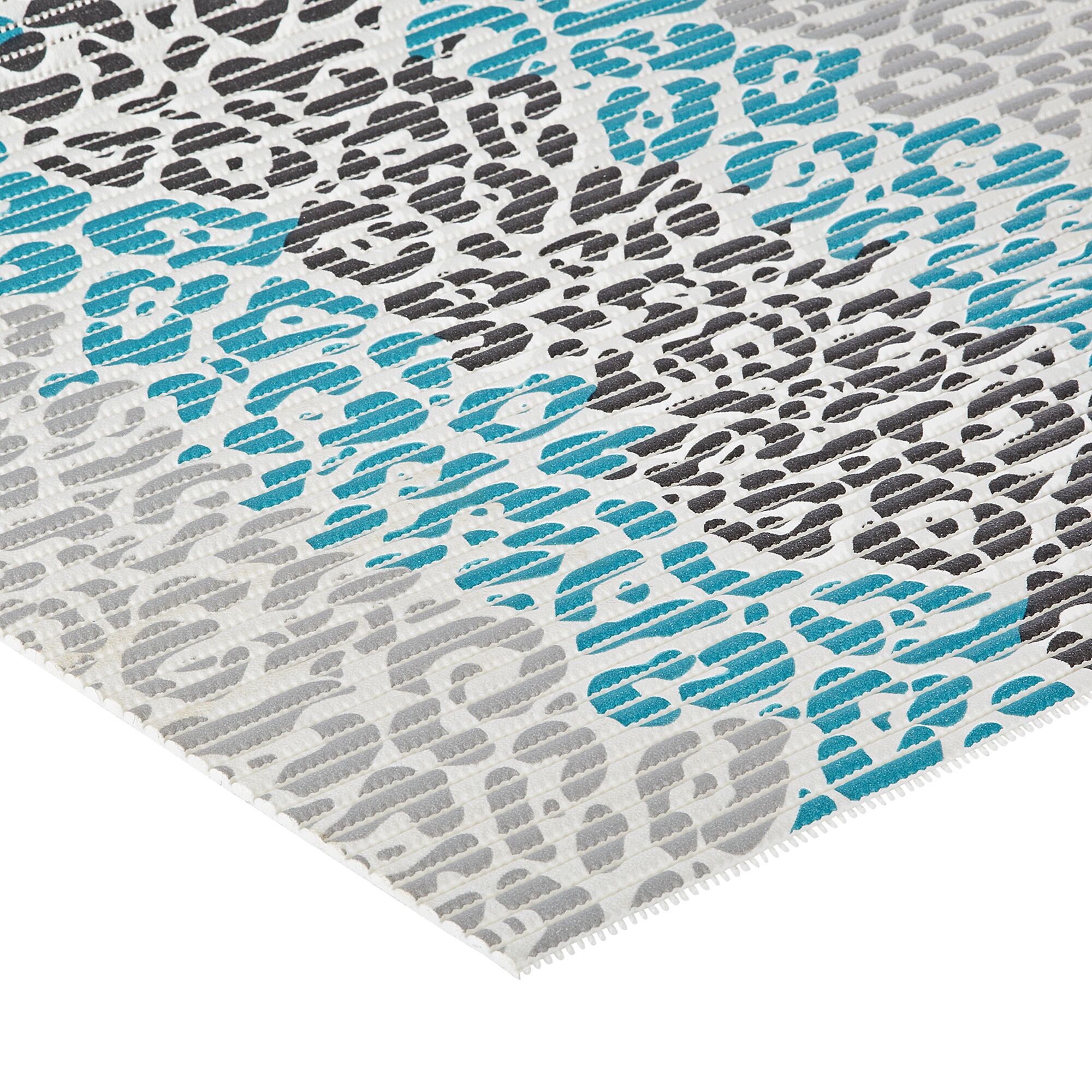 Türkette Wildlife türkis-grau 65 x 200 cm