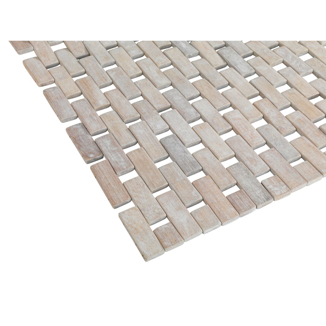 Badematte 'Bamboo' weiß 50 x 80 cm