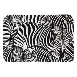 Badteppich 'Zebra' schwarz-weiß 40 x 60 cm