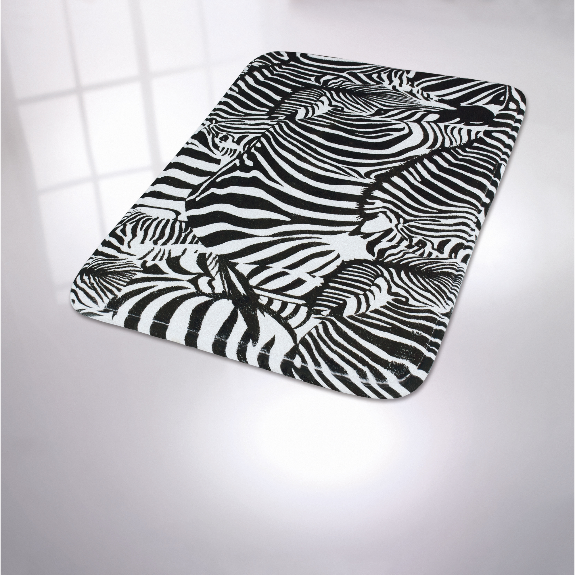 Badteppich 'Zebra' schwarz-weiß 40 x 60 cm + product picture