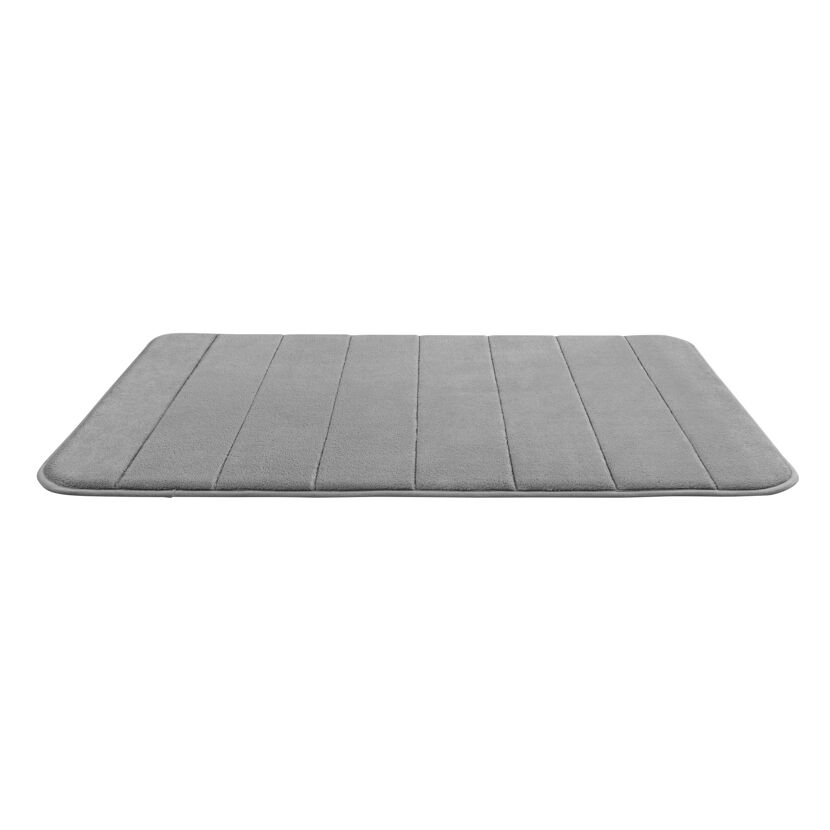 Badteppich Memory Foam Stripes Light Grey 50 x 80 cm