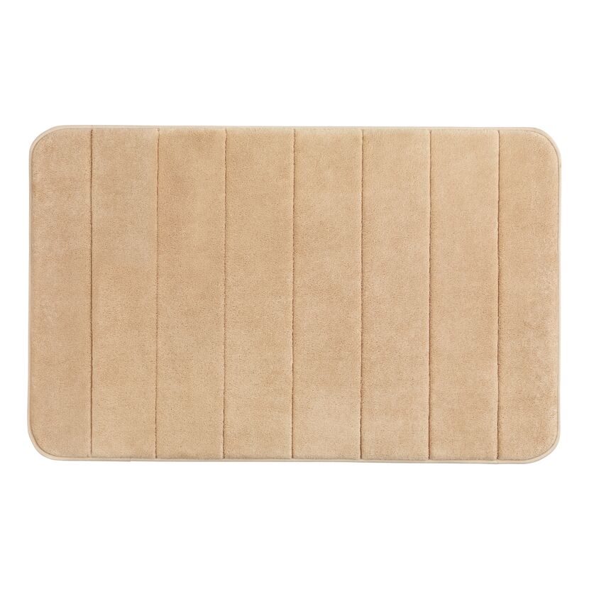 Badteppich 'Stripes' Memory Foam sand 50 x 80 cm