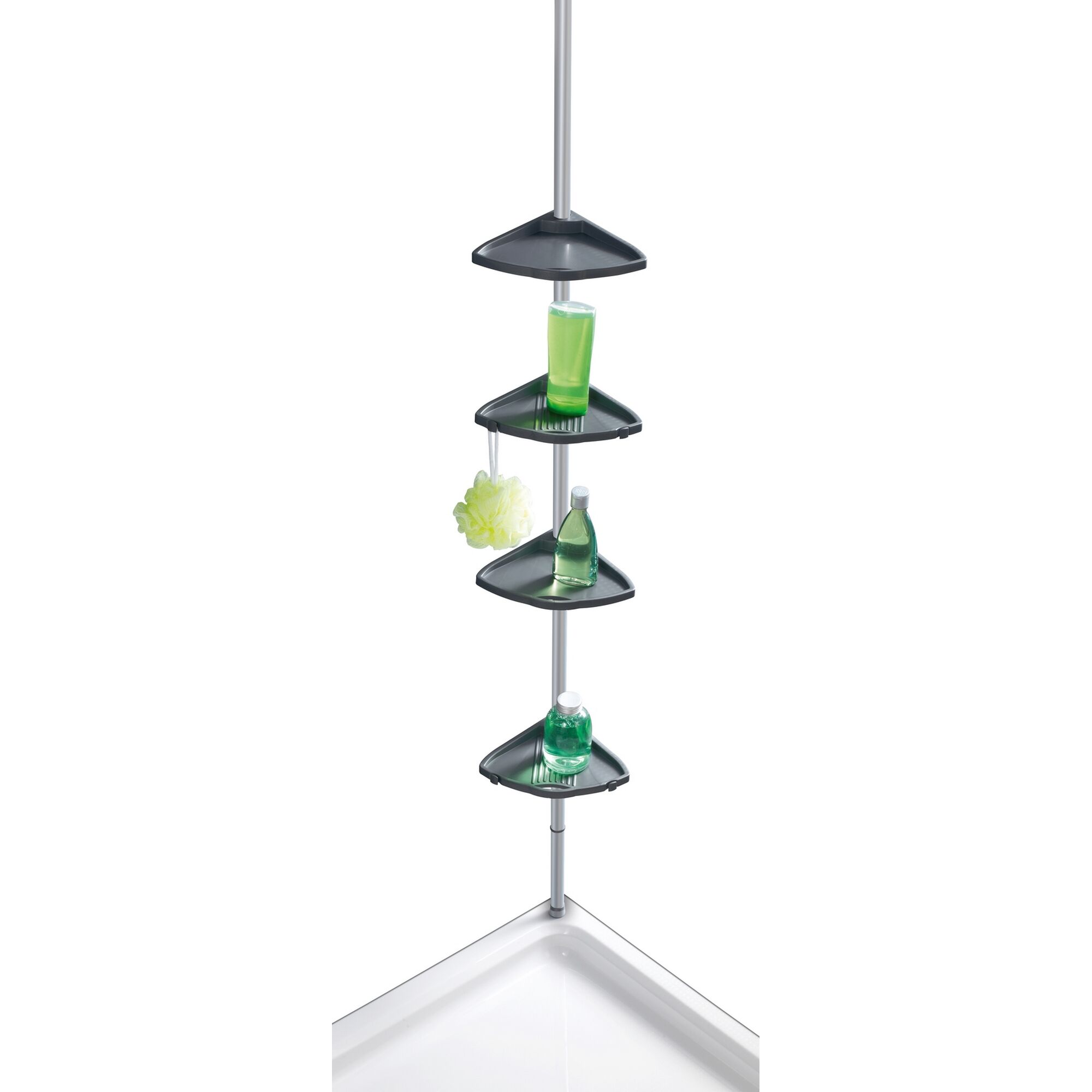 Teleskop-Duschecke Compact silber