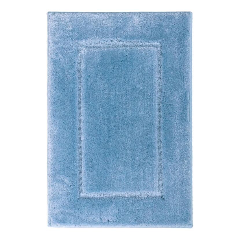 Blauer Badteppich