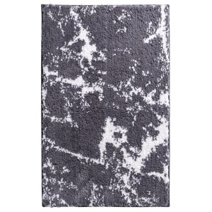 Badteppich 'Marmor' Microfaser grau 60 x 90 cm