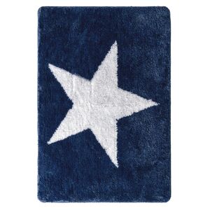 Badteppich 'Star' blau/weiß 60 x 90 cm