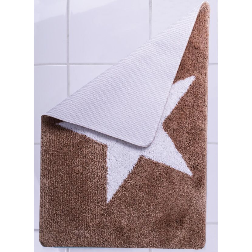 Beiger Teppich mit weißem Stern