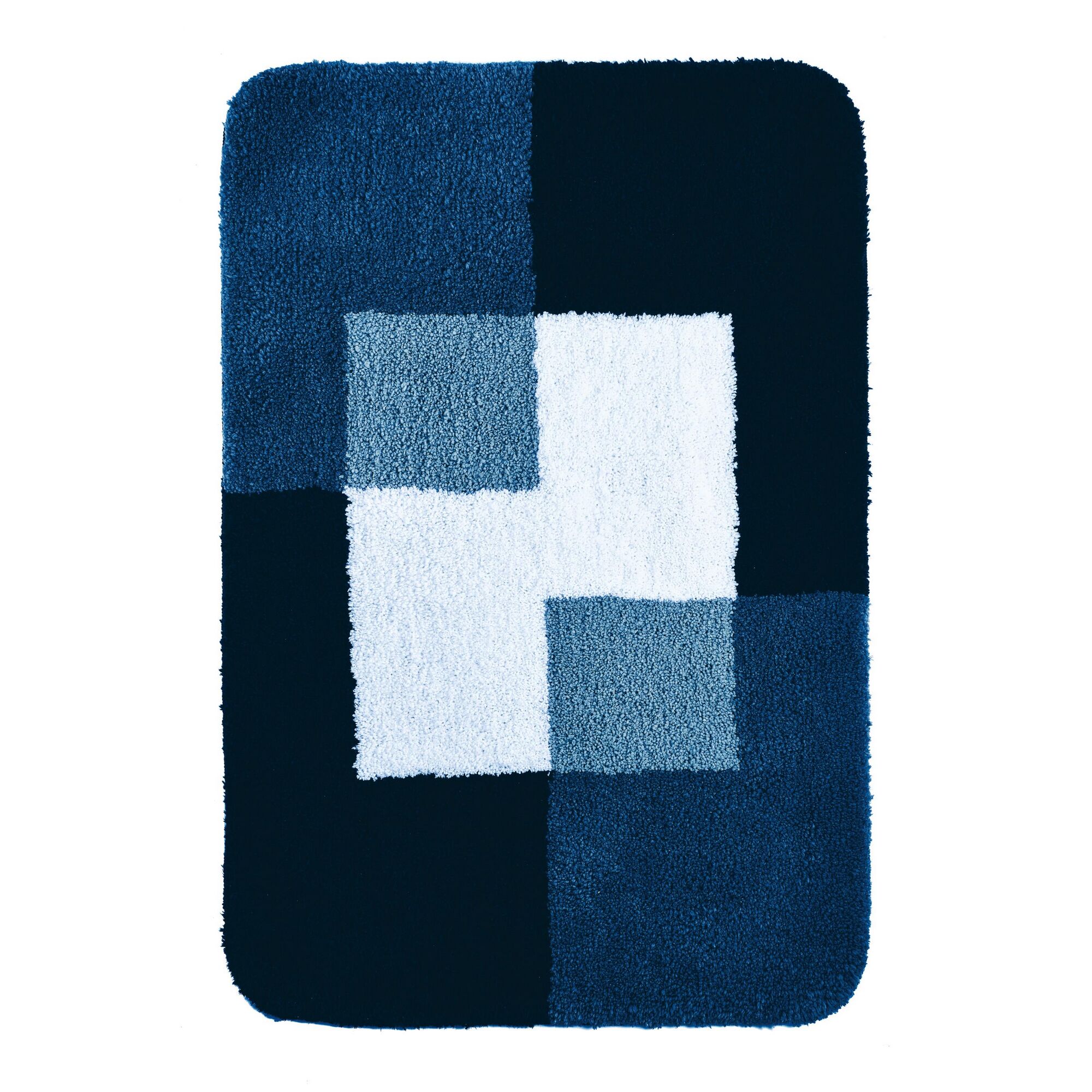 Blauer Teppich mit weißem Kreuz