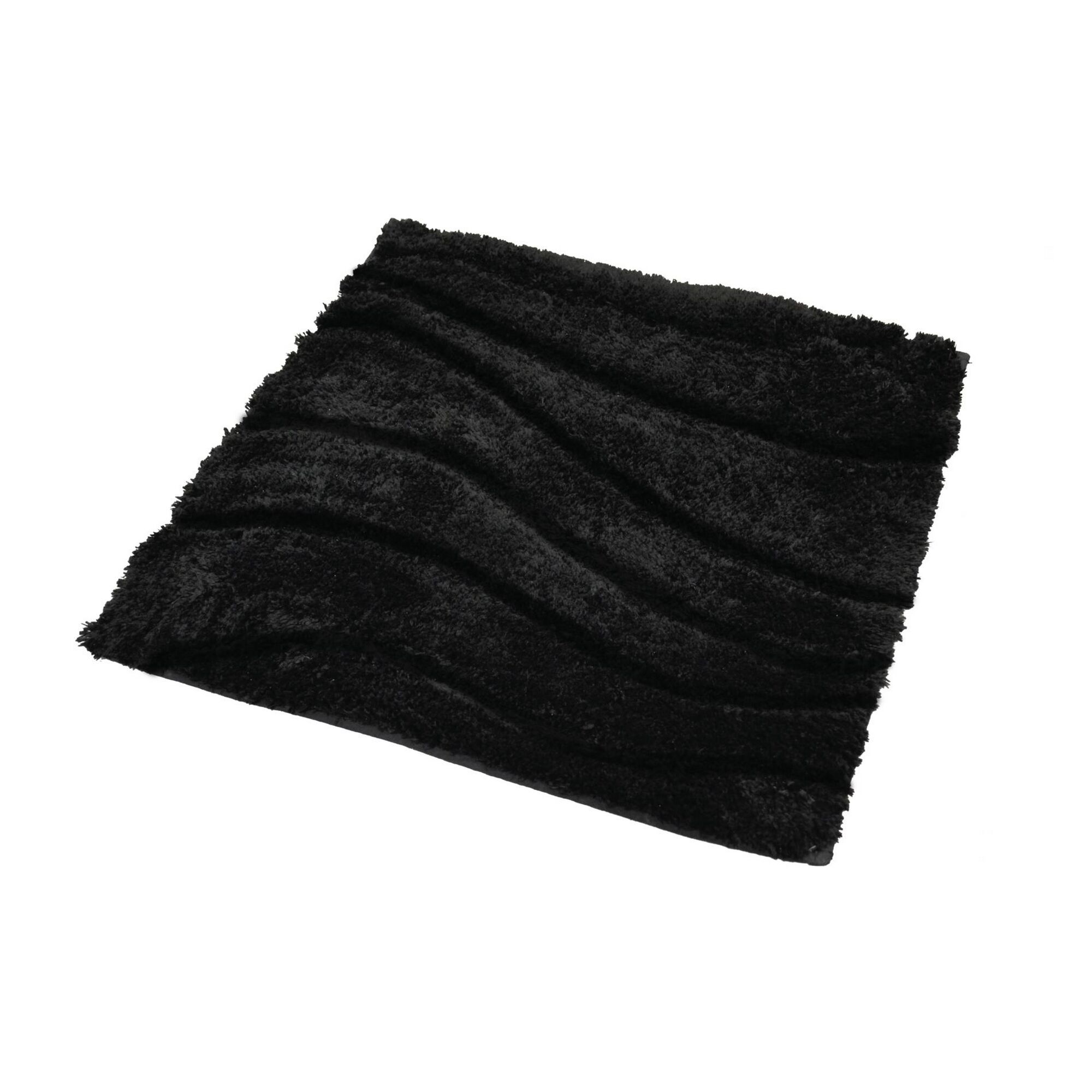 Schwarzer Teppich La Ola