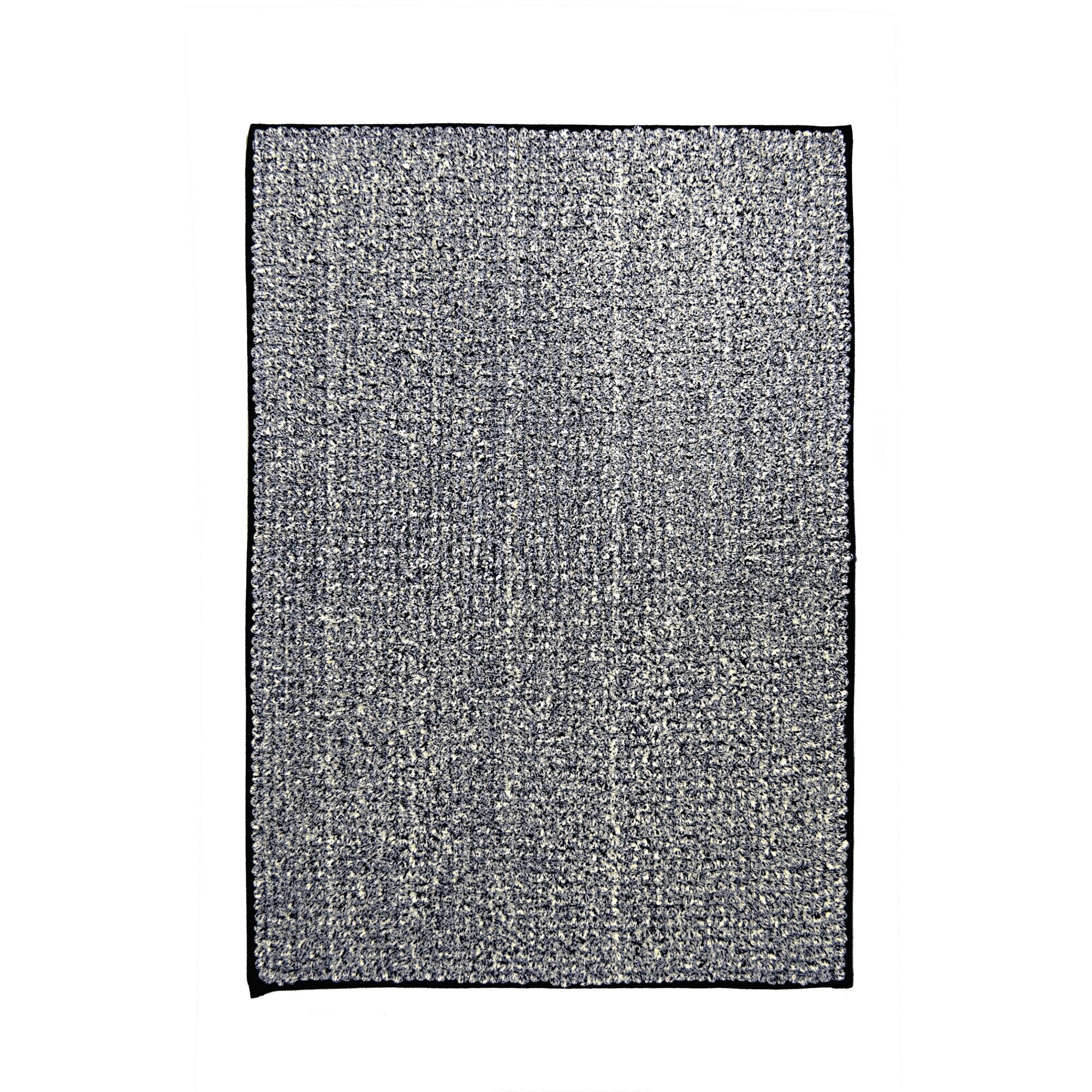 Schwarzer Teppich Fresh, 60 x 90 cm