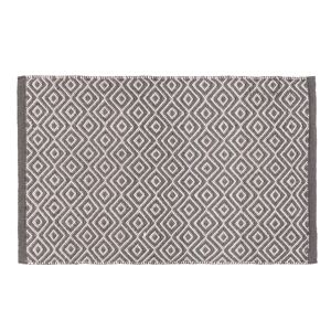 Badteppich 'Turpan' dunkelgrau/weiß Polyester 50 x 80 cm
