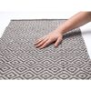 Badteppich 'Turpan' dunkelgrau/weiß Polyester 50 x 80 cm