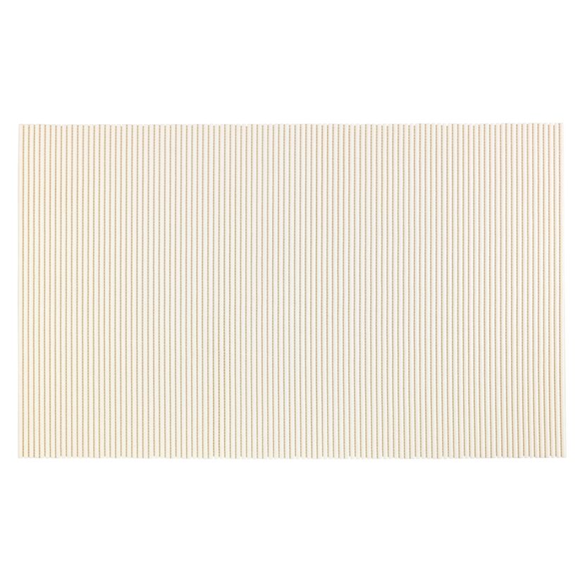 Beige Weichschaummatte mit feiner Rillenstruktur