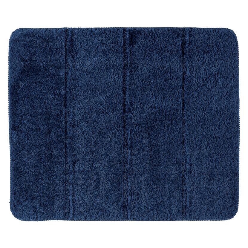 Marineblaue Badematte 'Steps'