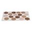 Beige Badematte Tibet mit braunen und rosa Punkten