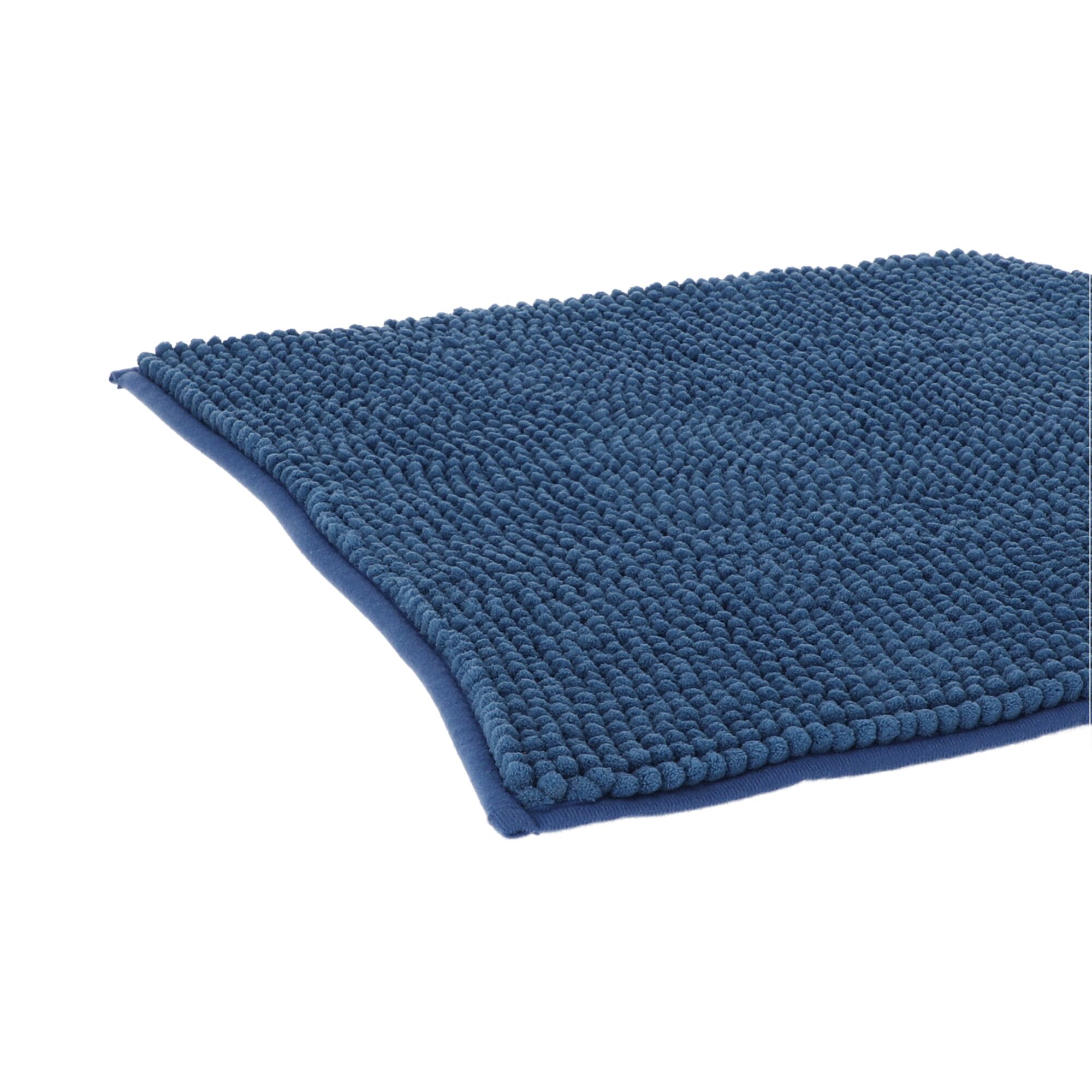 Blauer Badteppich Soft
