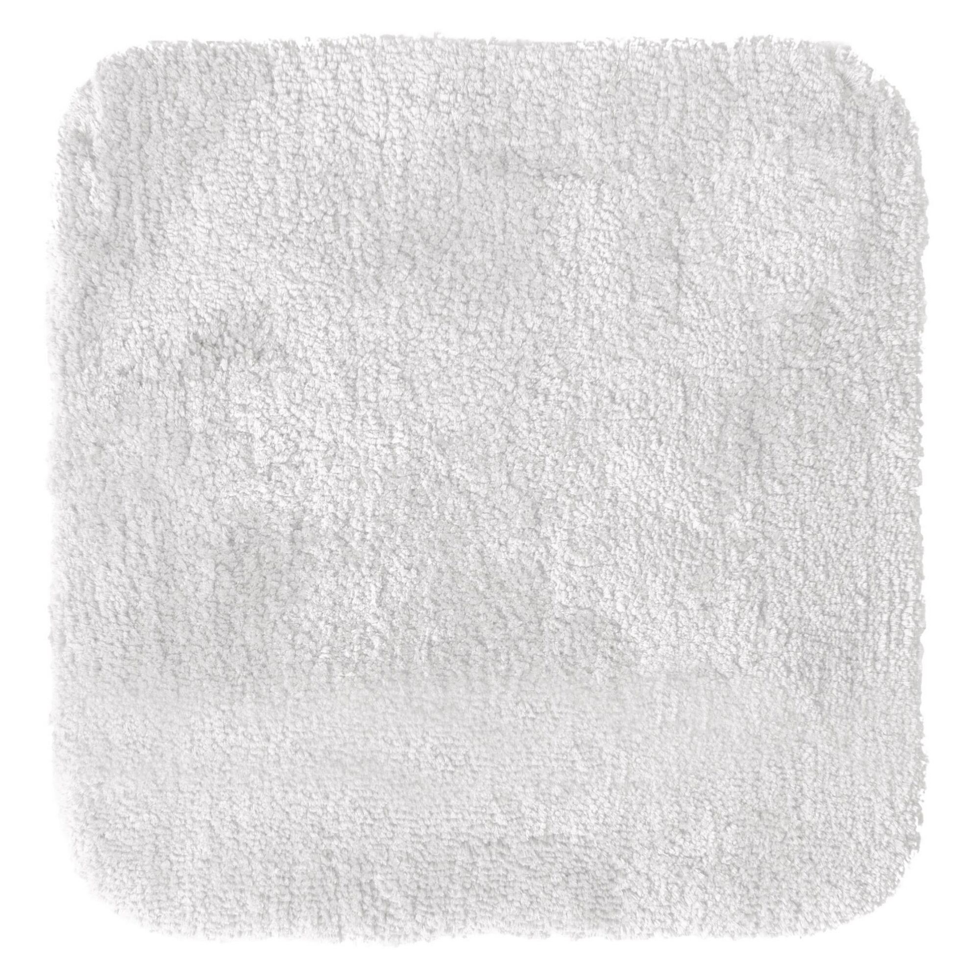 Weißer Badteppich, flauschig