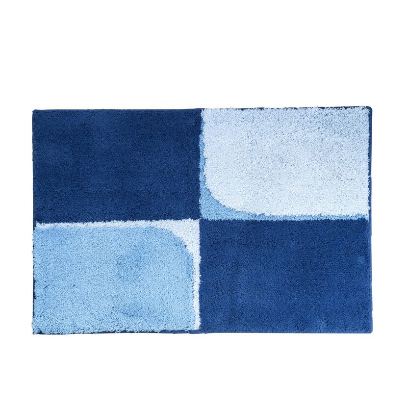 Blau-hellblauer Badteppich