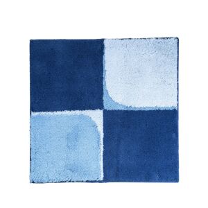 Badezimmerteppich 'Quad' blau 55 x 50 cm