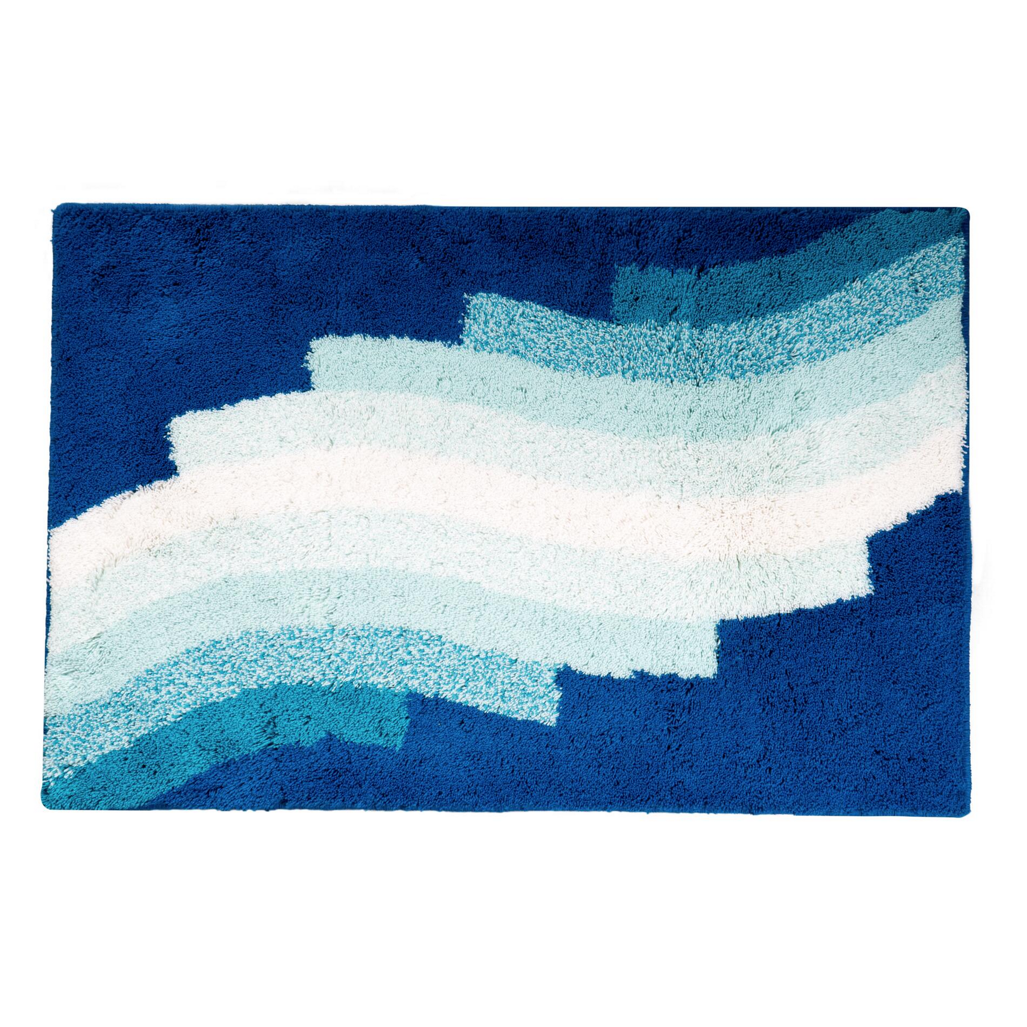 Badezimmerteppich 'Streak' blau 90 x 60 cm + product picture
