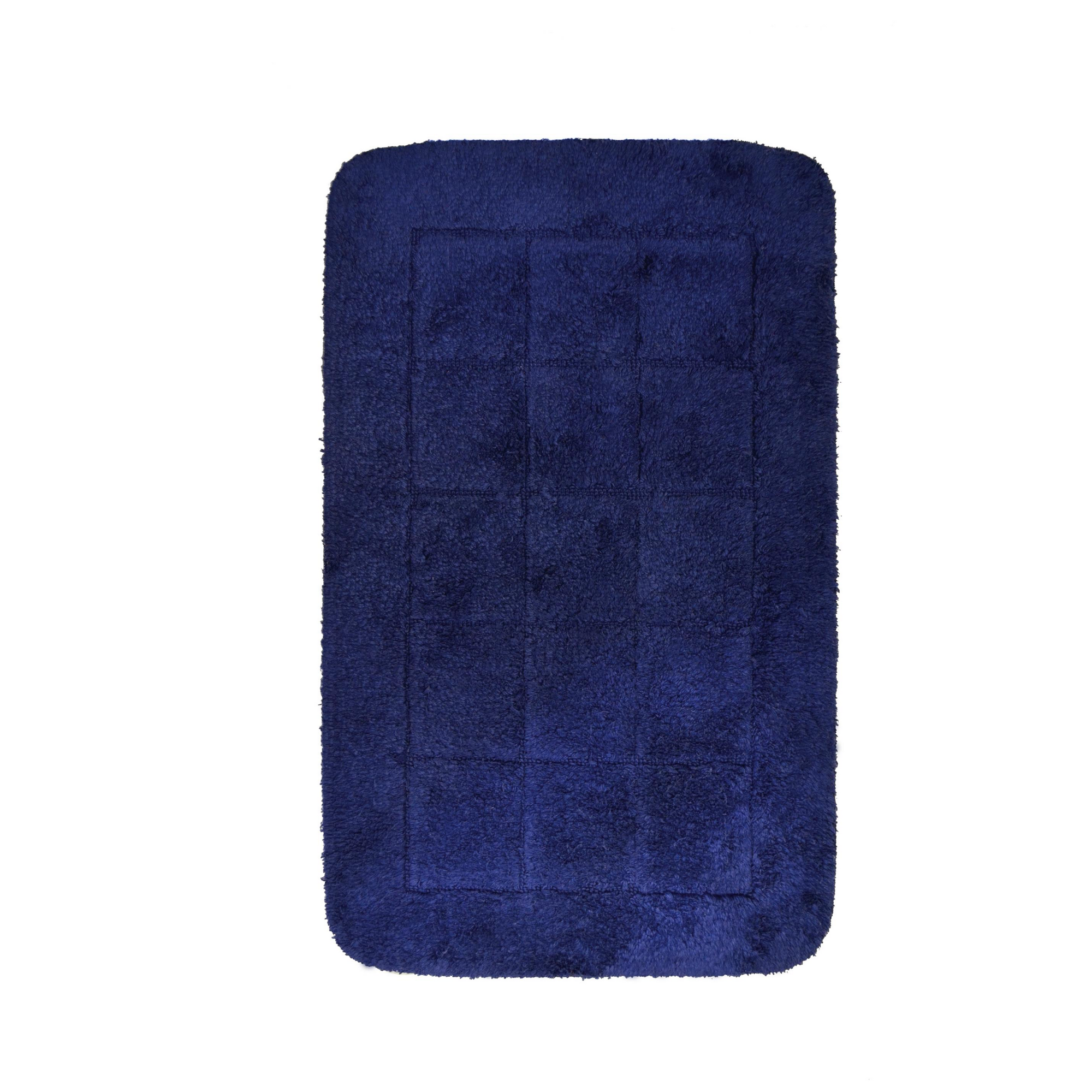 Badezimmerteppich 'Delhi' dunkelblau 80 x 50 cm + product picture
