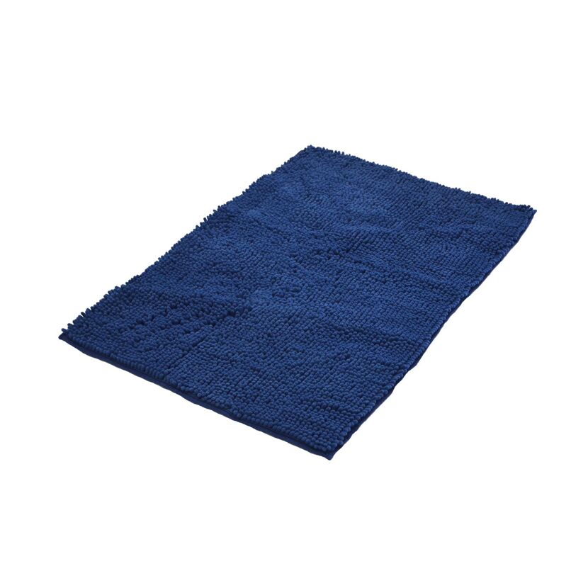Dunkelblauer Badteppich Soft