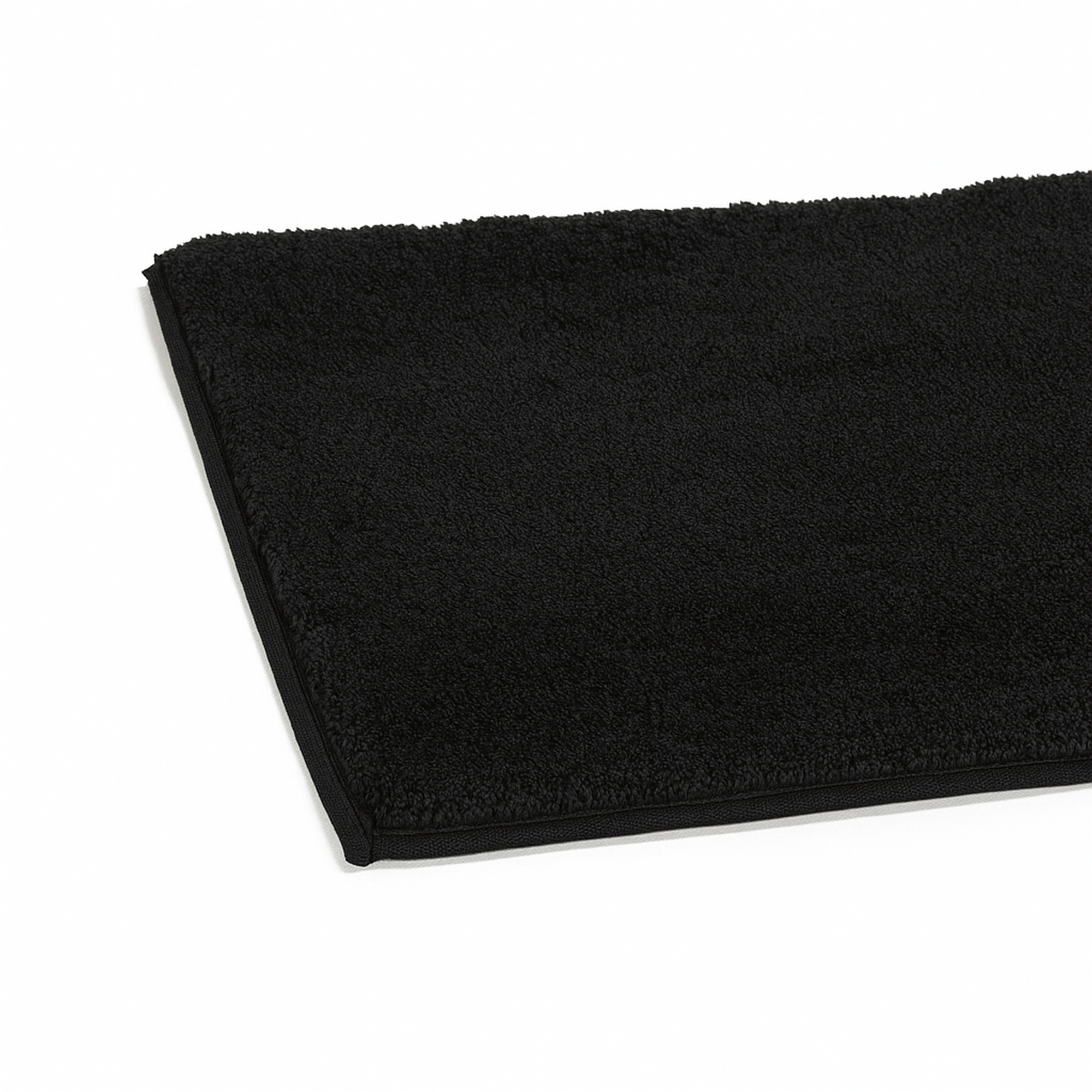 Badteppich schwarz 80 x 50 cm