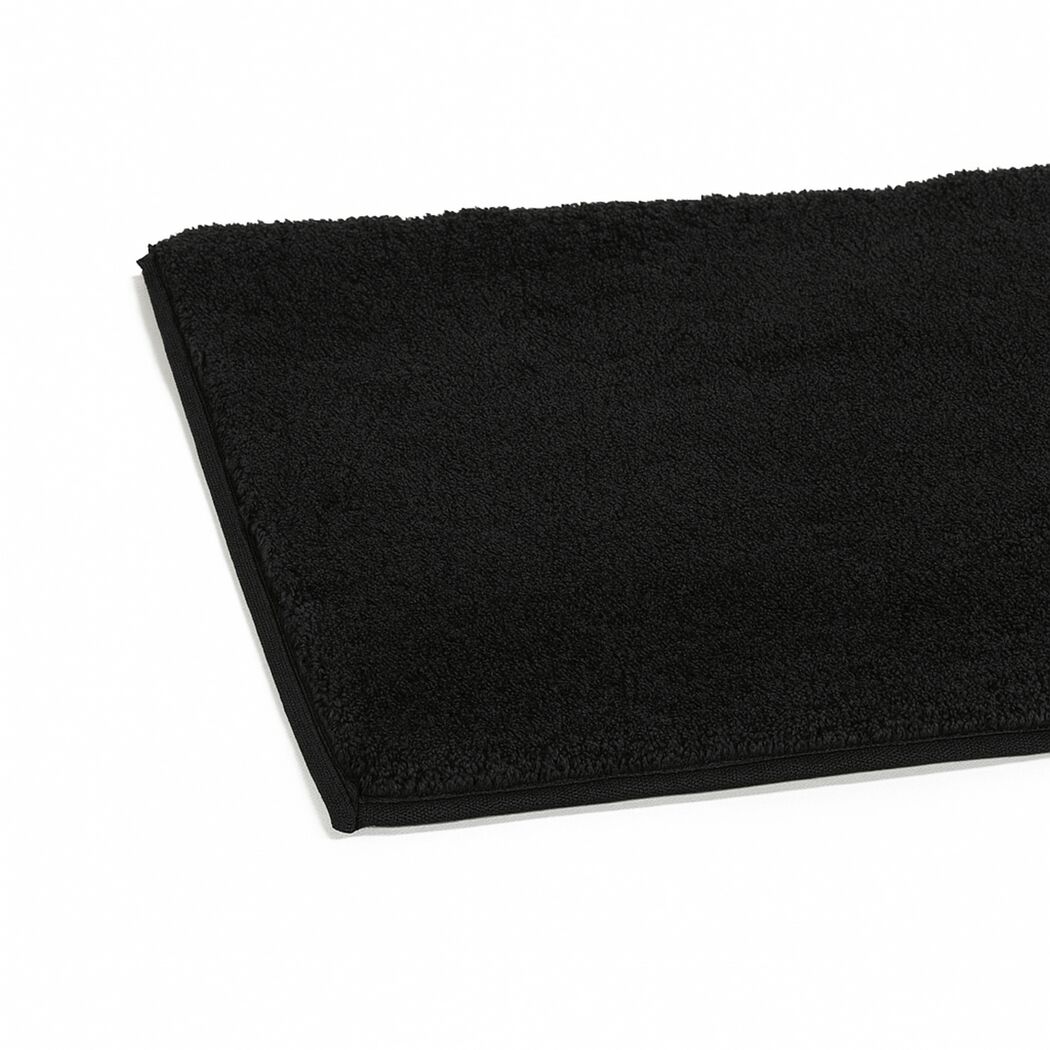 Badteppich schwarz 80 x 50 cm