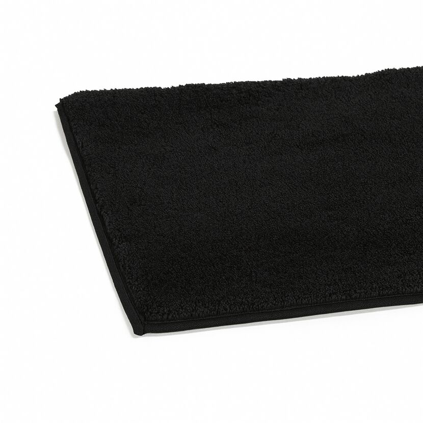 Badteppich schwarz 80 x 50 cm