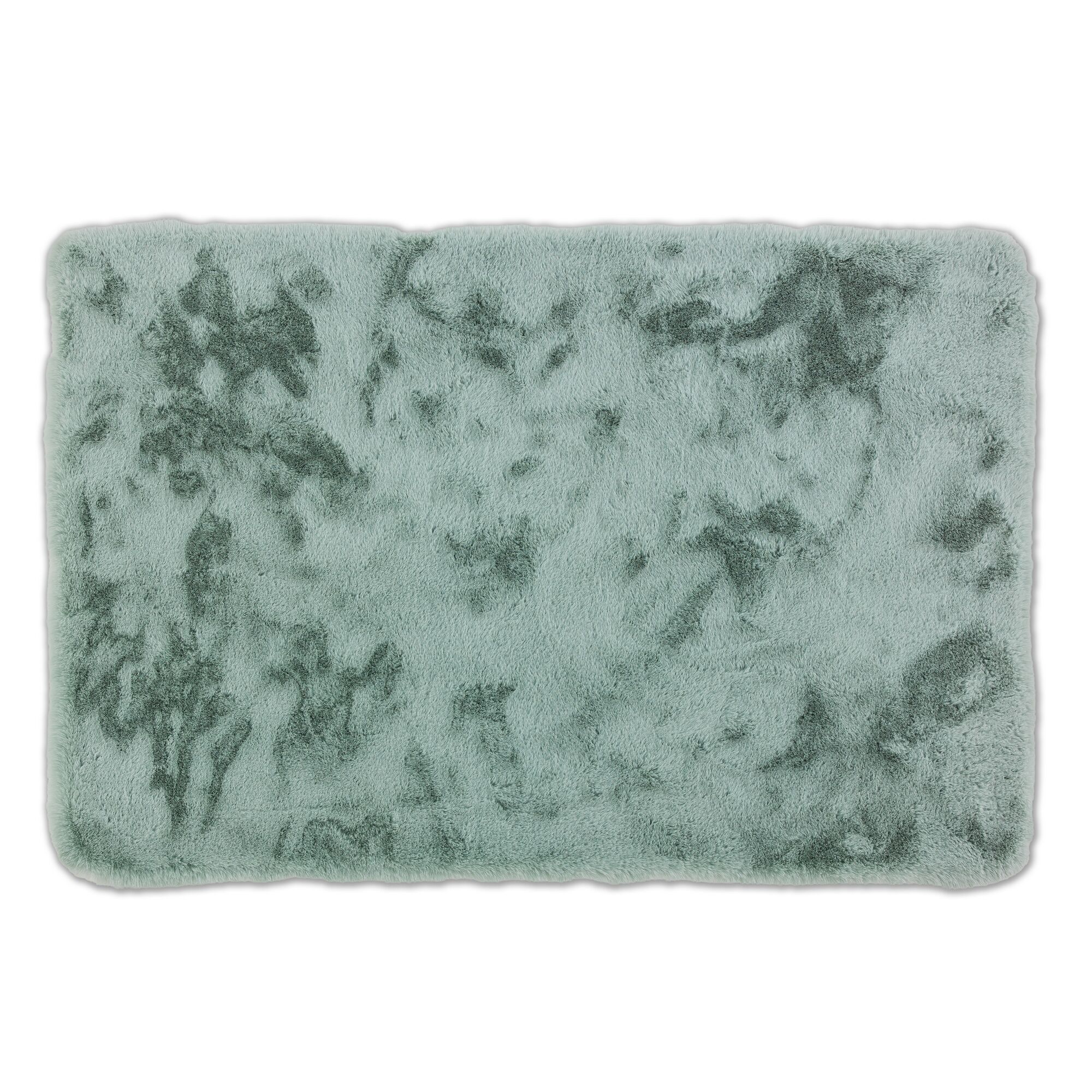 Mintgrüner Hochflor-Teppich