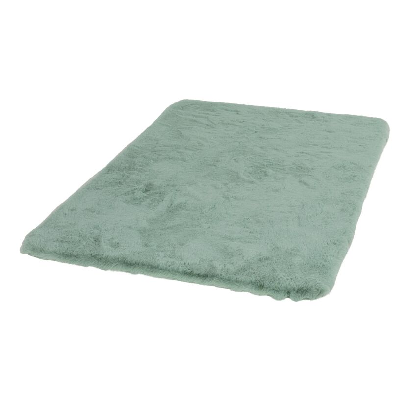 Mintgrüner Hochflor-Teppich