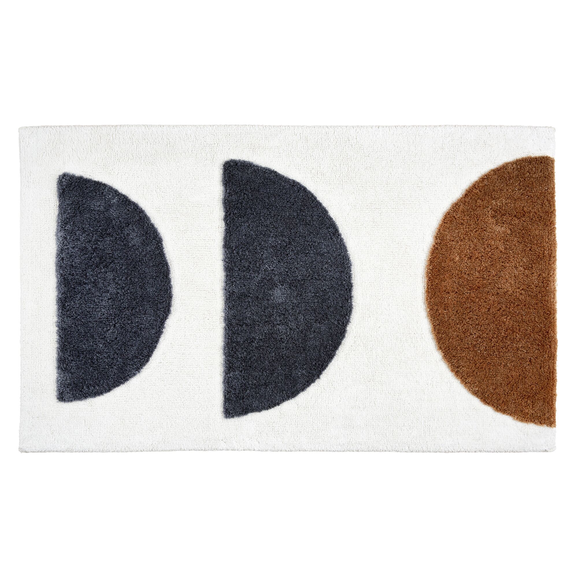 Weißer Teppich mit drei Halbkreisen