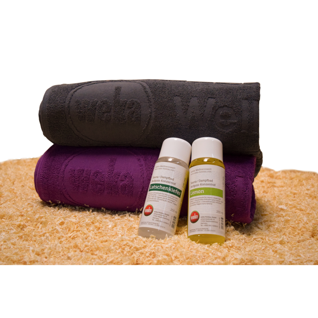 Bild von Sauna-Geschenkset, 2 Saunatücher, 2 Saunadüfte