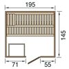 Sauna Kemi 3 GT mit Maßen